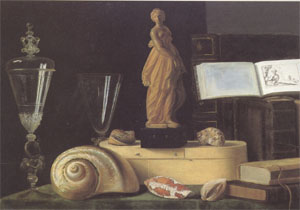 Sebastian Stoskopff Still Life with a Statuette and Shells (mk05)